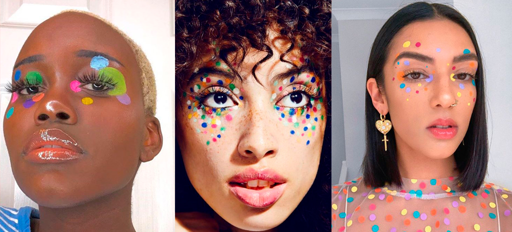 Make poá multicolorido para o carnaval