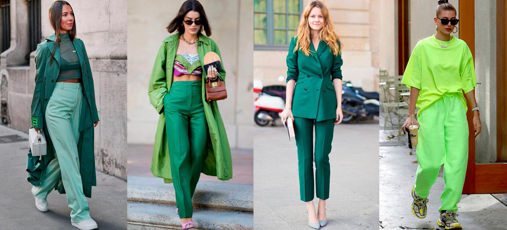 tons de verde em street style