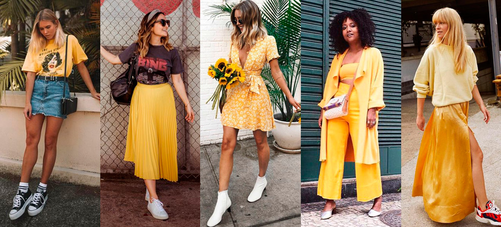 Look em amarelo pantone