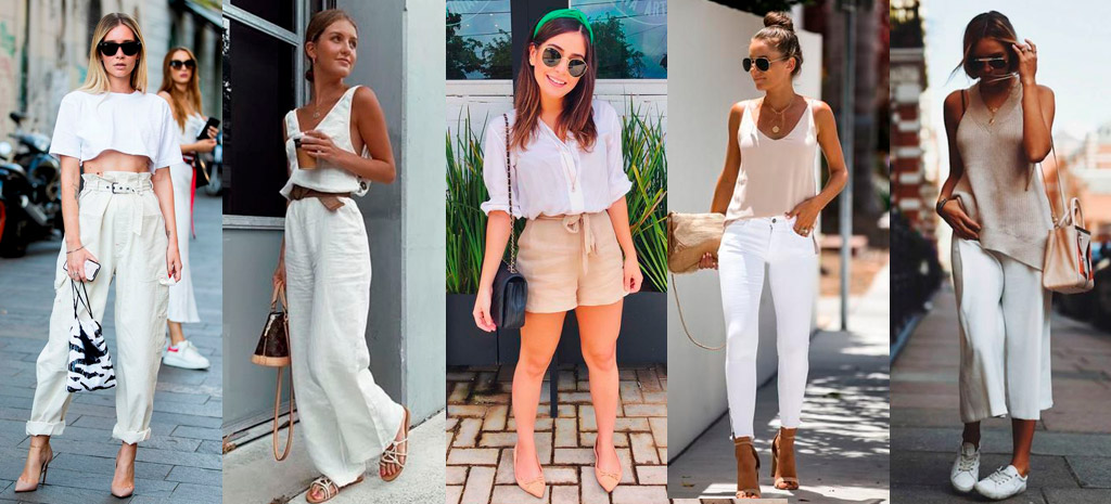 look elegante em tons claros