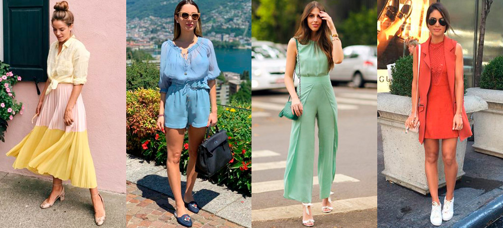 look de verão monocromático elegante