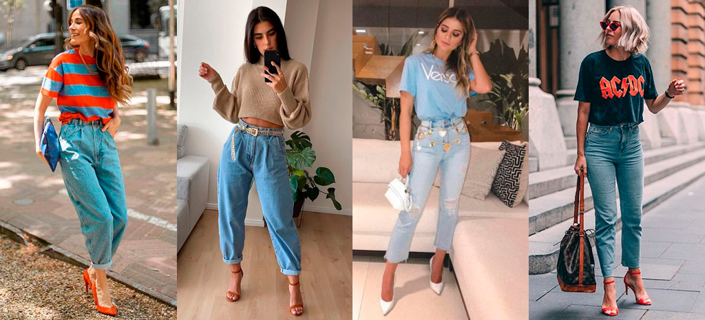 Salto alto em looks simples