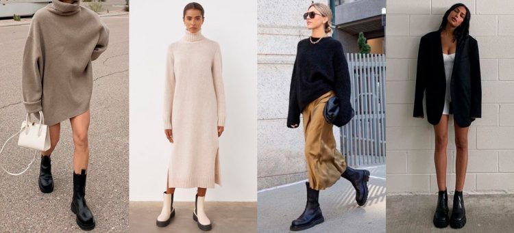 Bota chelsea em look minimalista