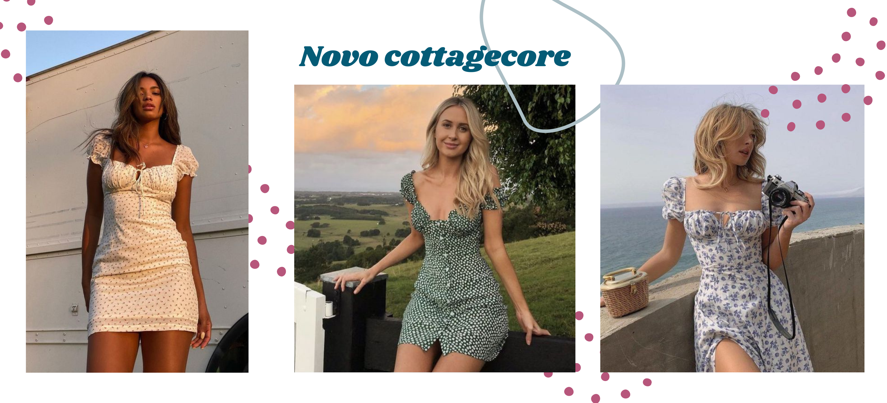 Vestidos de primavera romantincos novo cottagecore