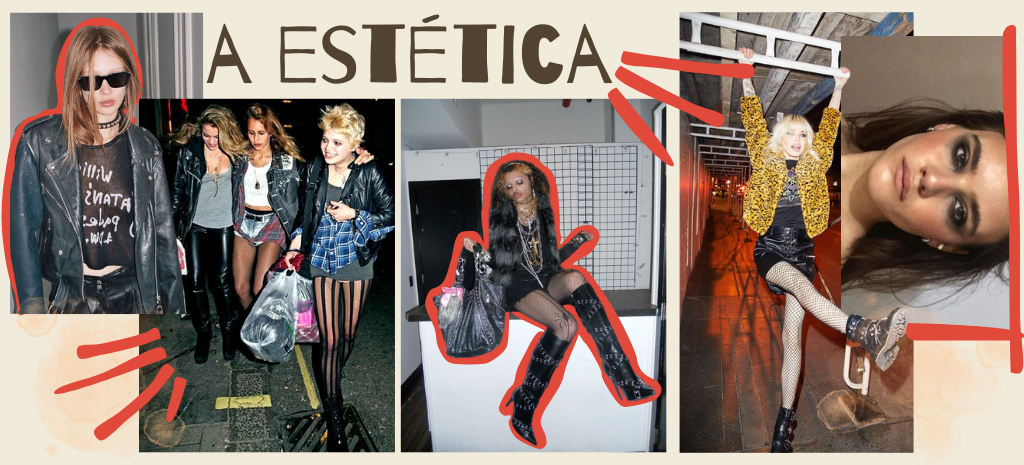 A estética da trend Indie Sleaze. (Fotos: divulgação)