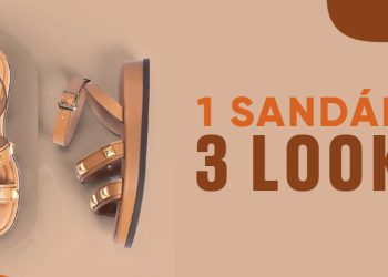 1 sandália 3 looks