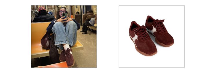 O jogging bordô é o sneaker fashion da temporada