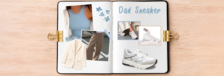 Os tons pastel no Dad Sneaker unem atitude à paleta suave.